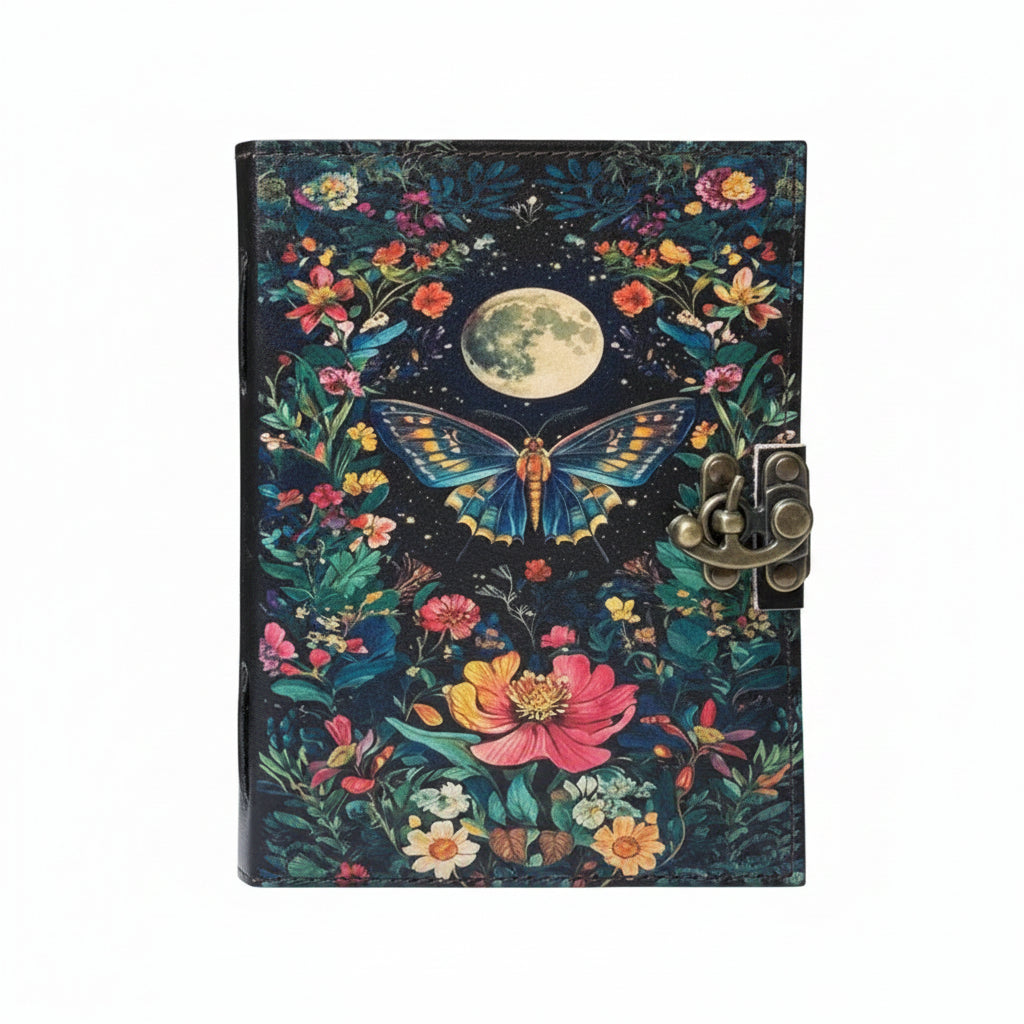 Butterfly Garden Leather Journal – 5x7, 200 Pages