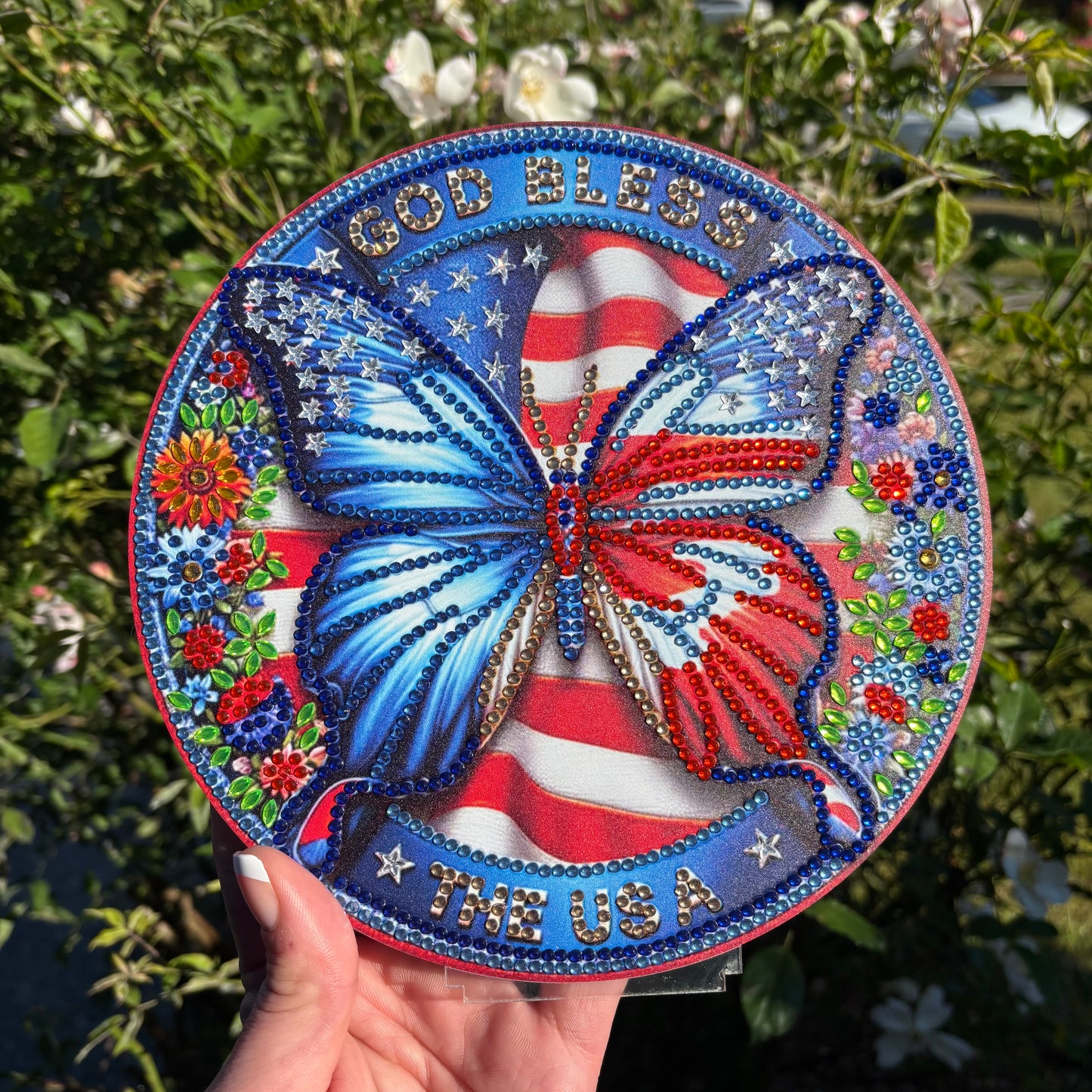 Patriotic Butterfly Diamond Painting Kit – Desk Decor