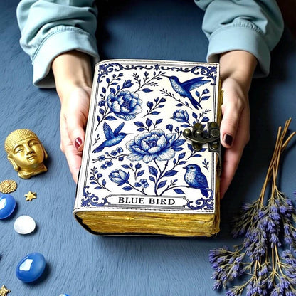 Blue China Leather Journal – 5x7, 200 Pages