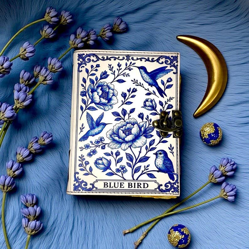 Blue China Leather Journal – 5x7, 200 Pages
