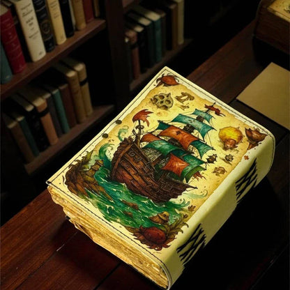 Pirate Ship Leather Journal – 5x7, 200 Pages