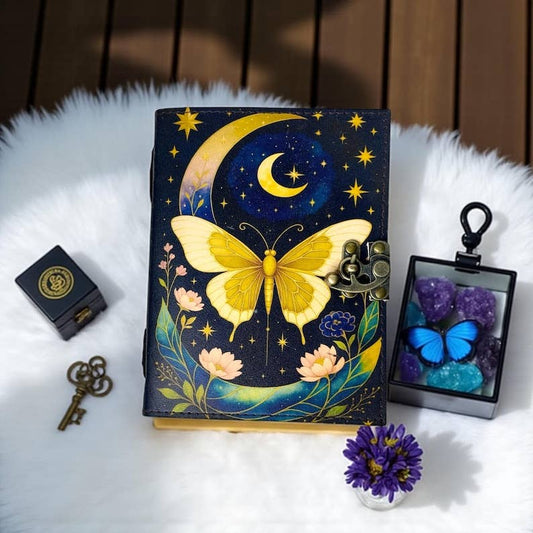 Luna Moth Leather Journal – 5x7, 200 Pages
