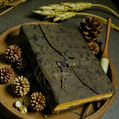 Green Garden Leather Journal – 5x7, 200 Pages