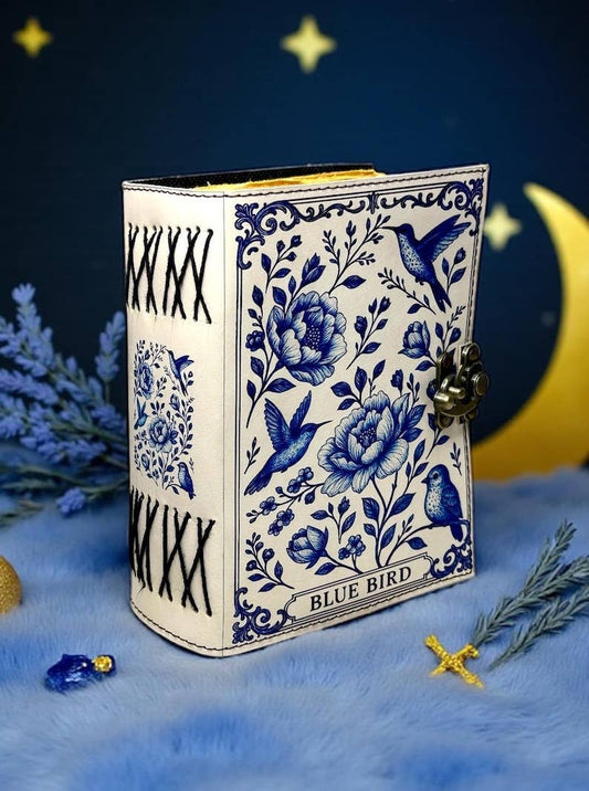 Blue China Leather Journal – 5x7, 200 Pages