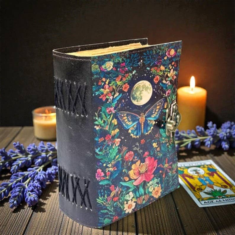 Butterfly Garden Leather Journal – 5x7, 200 Pages