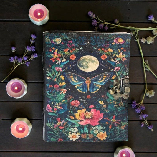 Butterfly Garden Leather Journal – 5x7, 200 Pages