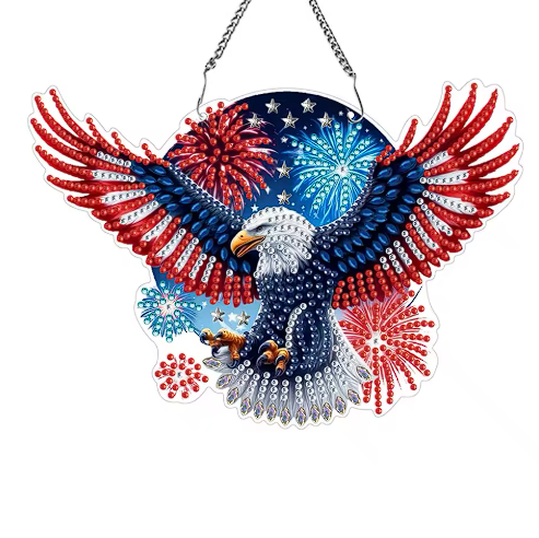 Patriotic Eagle Diamond Painting Kit – Hanging Decor