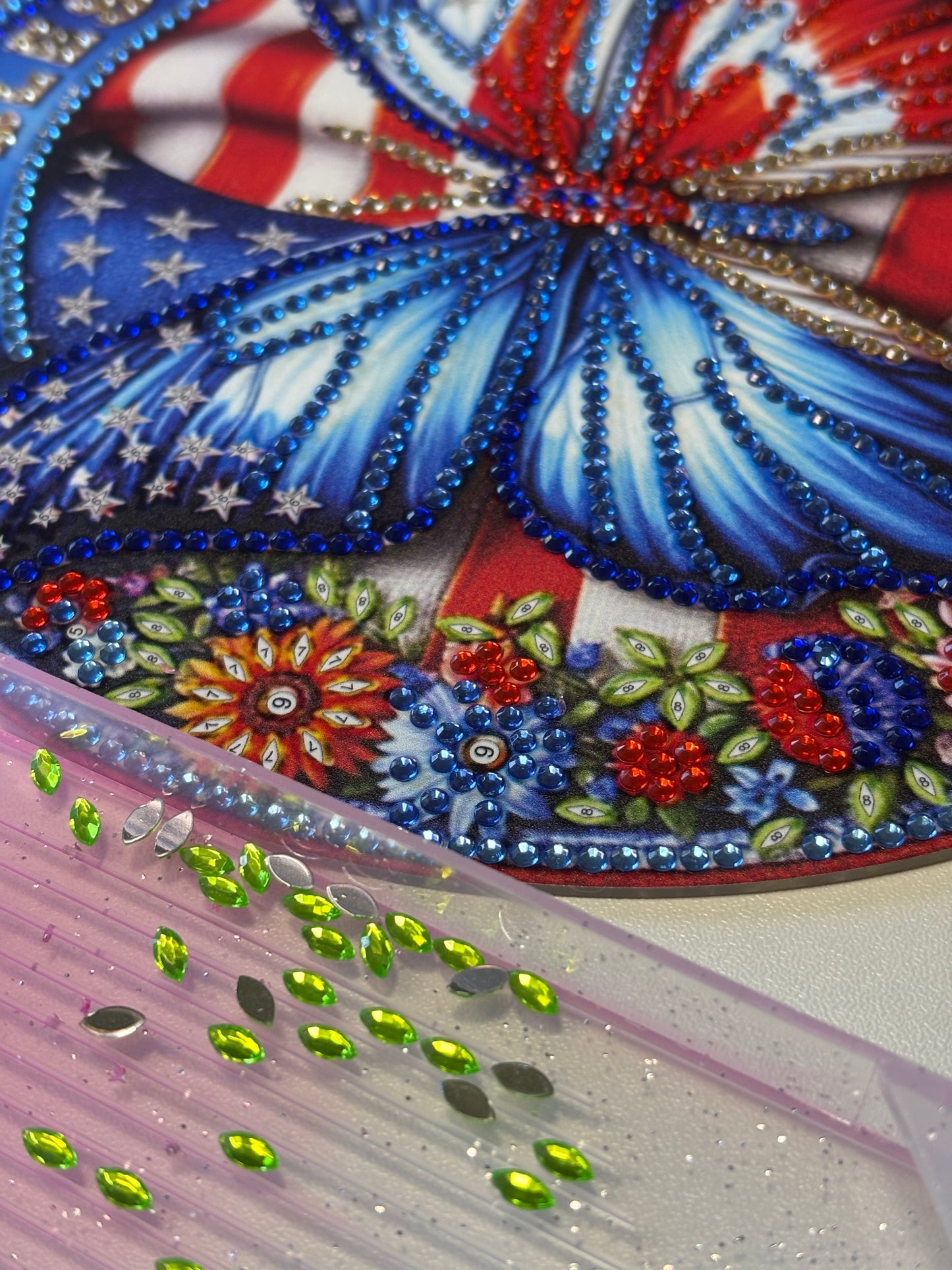 Patriotic Butterfly Diamond Painting Kit – Desk Decor