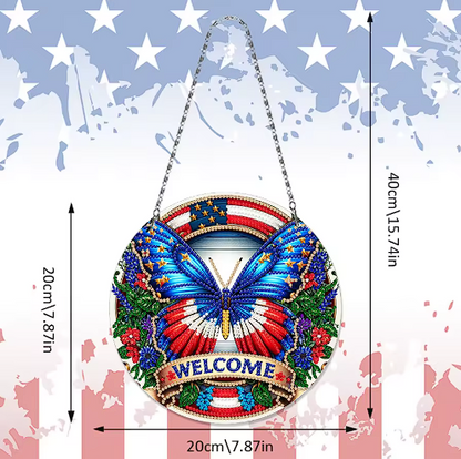 Butterfly Welcome Diamond Painting Kit – Hanging Decor