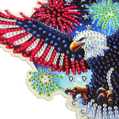Patriotic Eagle Diamond Painting Kit – Hanging Decor
