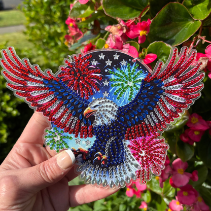 Patriotic Eagle Diamond Painting Kit – Hanging Decor
