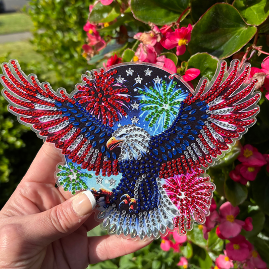 Patriotic Eagle Diamond Painting Kit – Hanging Decor