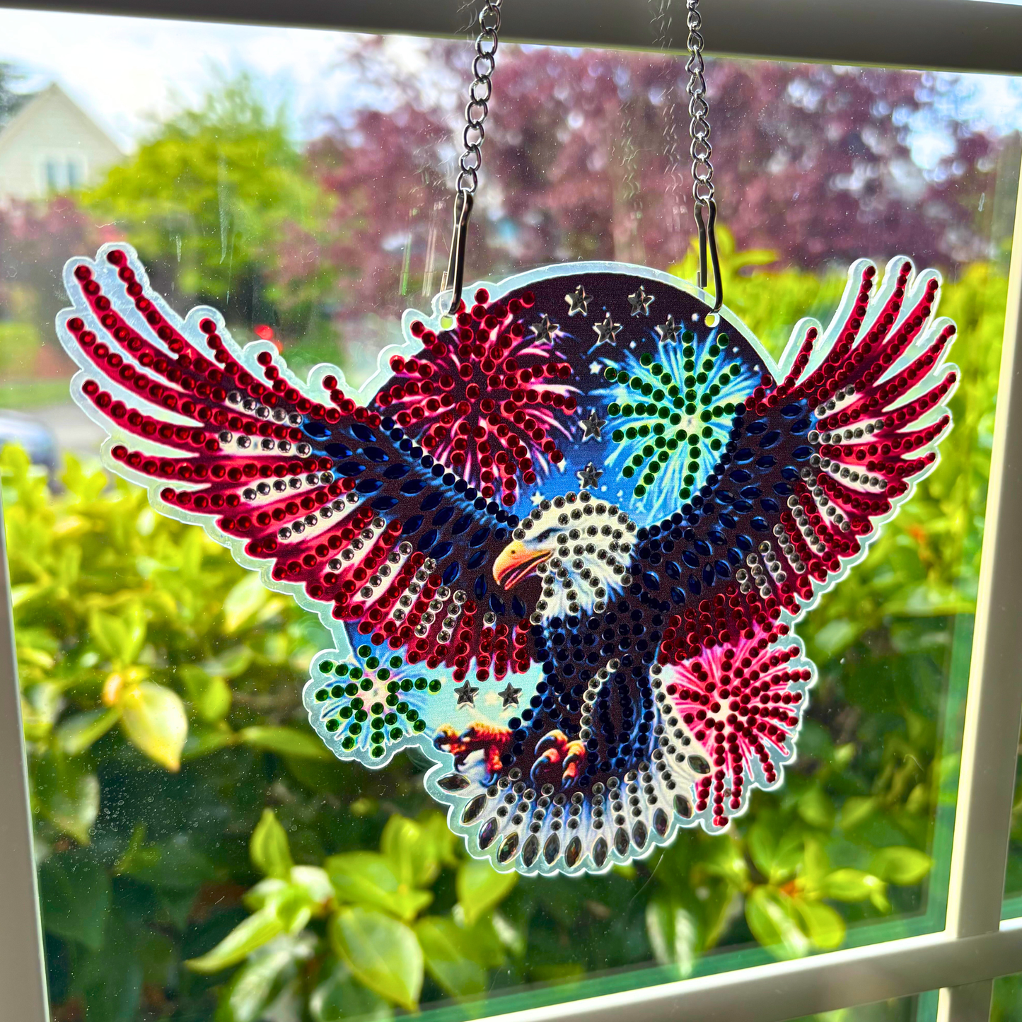Patriotic Eagle Diamond Painting Kit – Hanging Decor