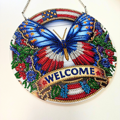 Butterfly Welcome Diamond Painting Kit – Hanging Decor