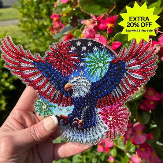 Patriotic Eagle Diamond Painting Kit – Hanging Decor