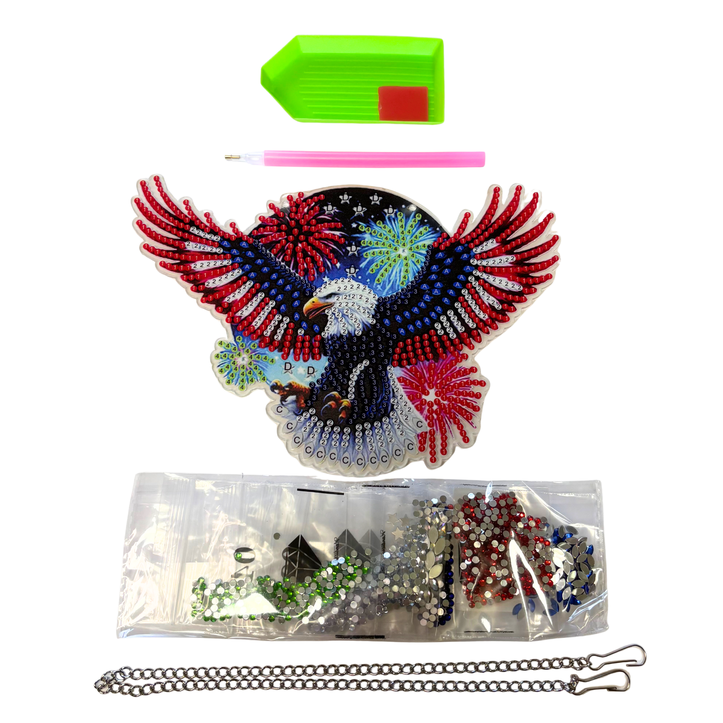 Patriotic Eagle Diamond Painting Kit – Hanging Decor
