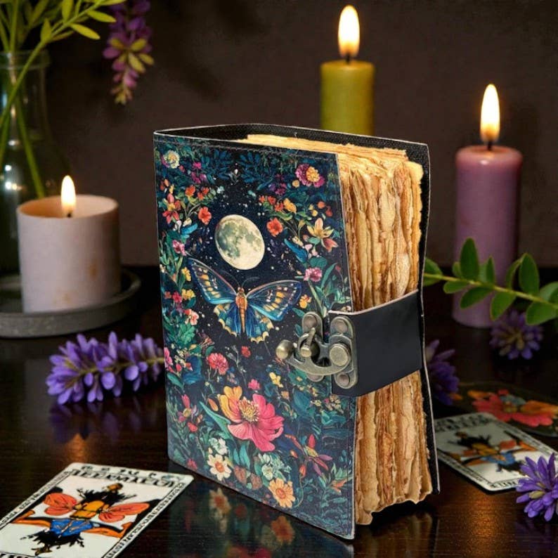 Butterfly Garden Leather Journal – 5x7, 200 Pages