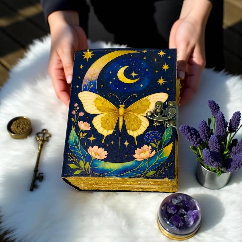 Luna Moth Leather Journal – 5x7, 200 Pages